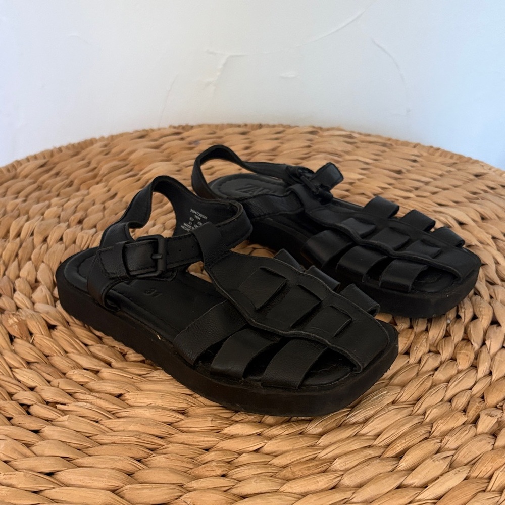 Zara Black Strappy Girl’s Sandals